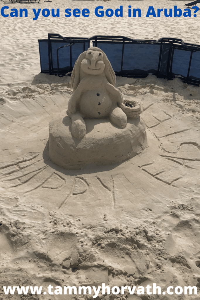Easter bunny made of sand