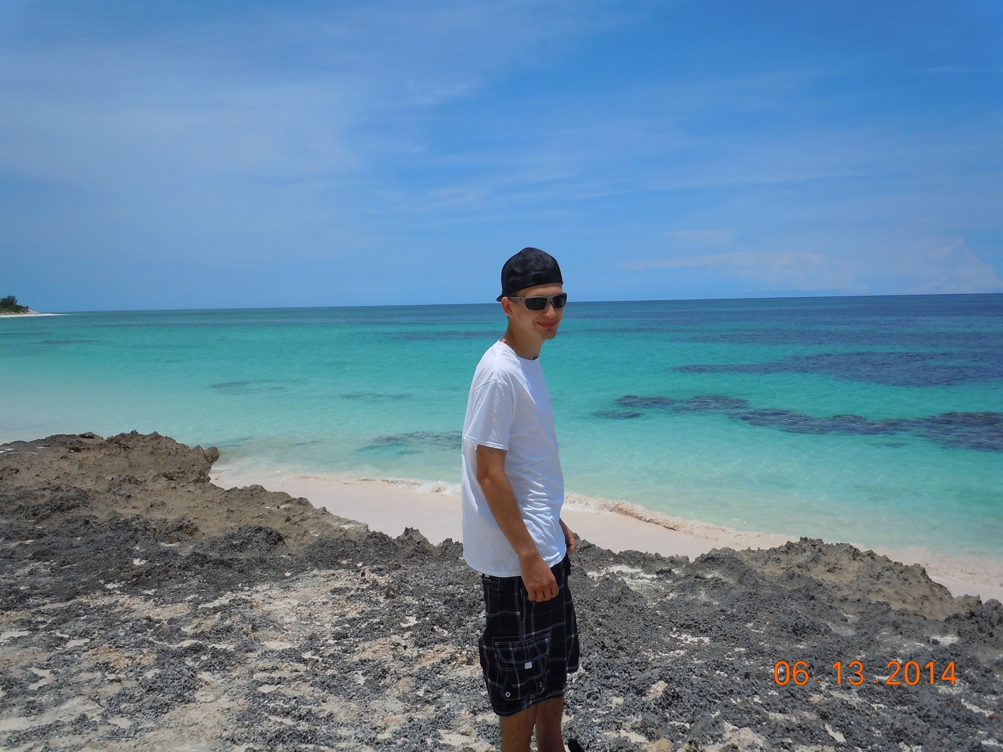Luke Yuzwa in Hope Town, Bahamas