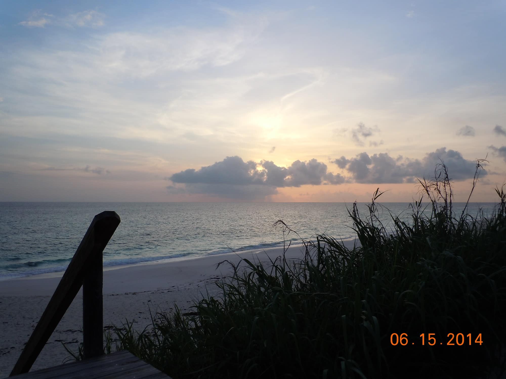 Sunset over Great Guana Cay, Bahamas