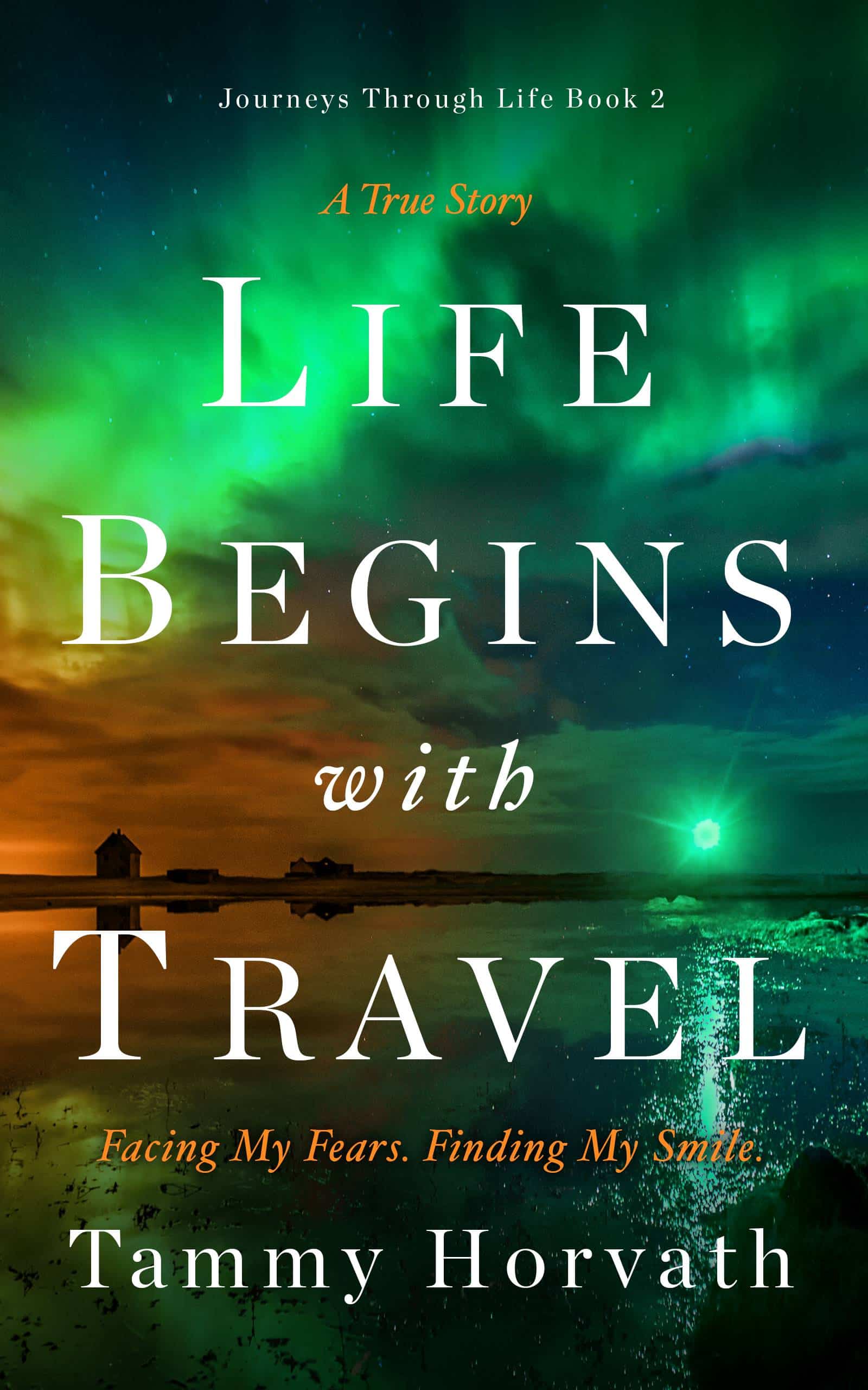 picture of northern lights for Tammy Horvath's book Life Begins with Travel