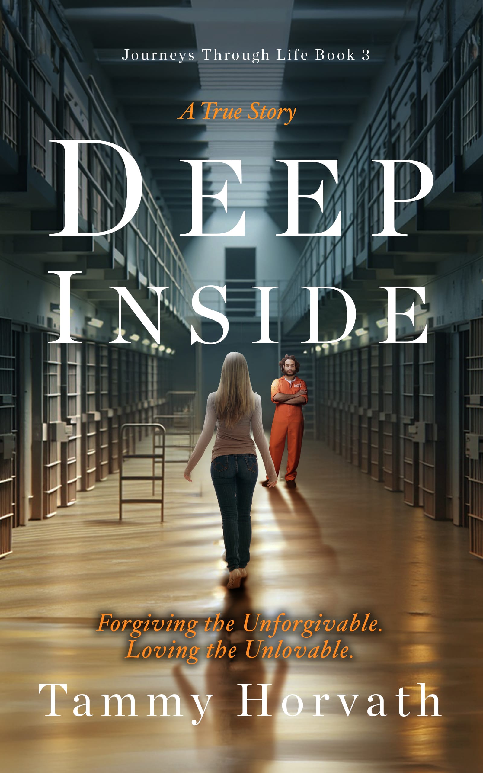 Picture of Inside a prison showing Tammy Horvath and her son's killer for her book Deep Inside