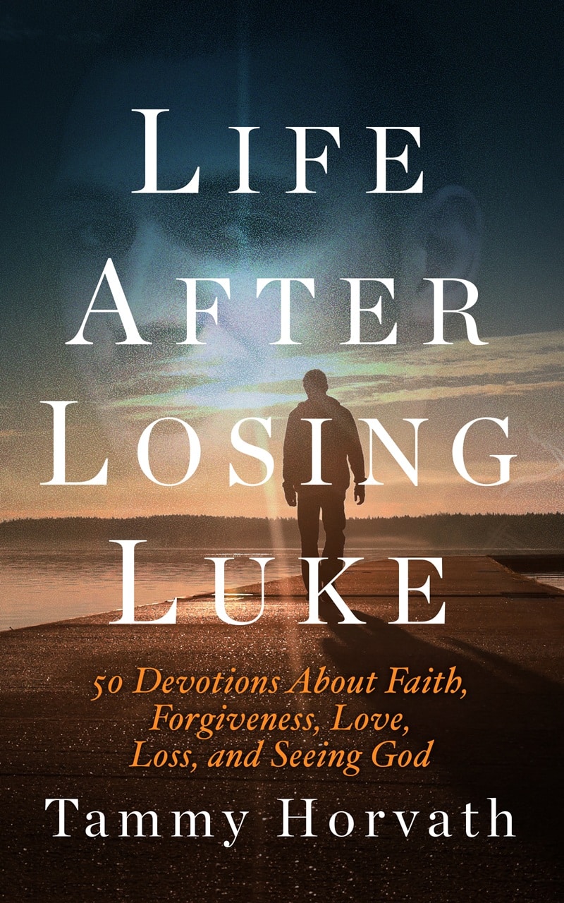 picture of the back of Tammy Horvath's son walking on a beach for her book Life After Losing Luke: 50 Devotions About Faith, Forgiveness, Love, Loss, and Seeing God